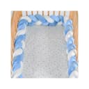Cangaroo Bettnestchen Braidy geflochten Bettumrandung blau weiß Bild 1