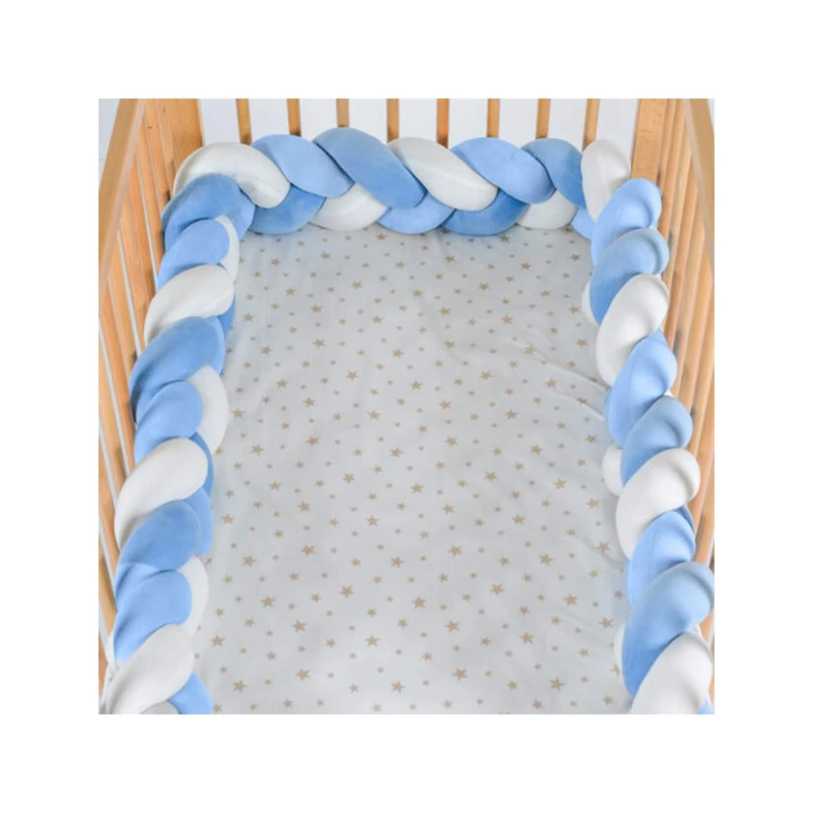 Cangaroo Bettnestchen Braidy geflochten Bettumrandung blau weiß - Bild 2