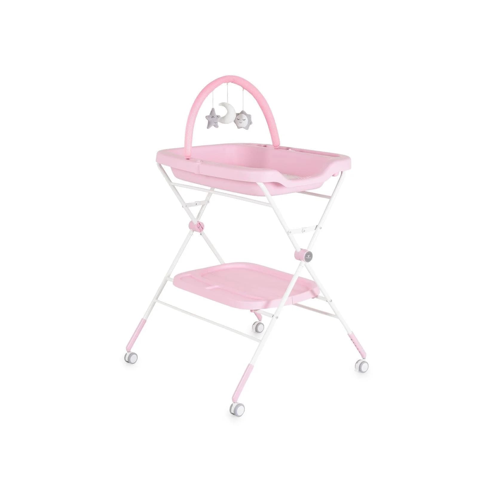 Cangaroo Wickeltisch Croco Rosa Klappbar mit Spielbogen
