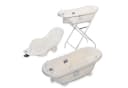 Lorelli Babybadewannen-Set 88 cm Badesitz Badewannenständer Ablauf Weiß Bild 3