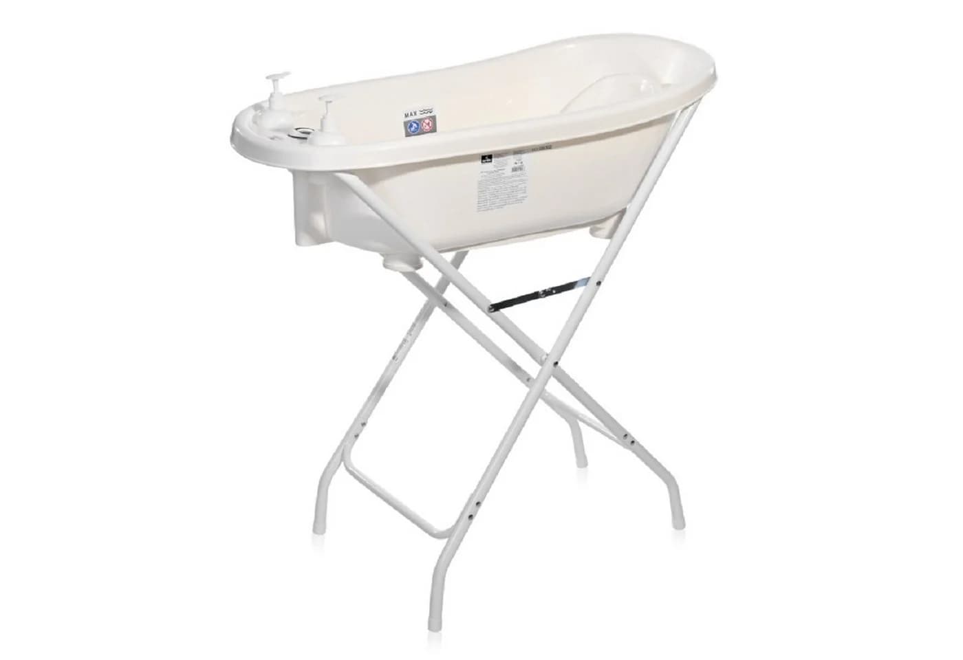 Lorelli Babybadewannen-Set 88 cm Badesitz Badewannenständer Ablauf Weiß - Bild 5