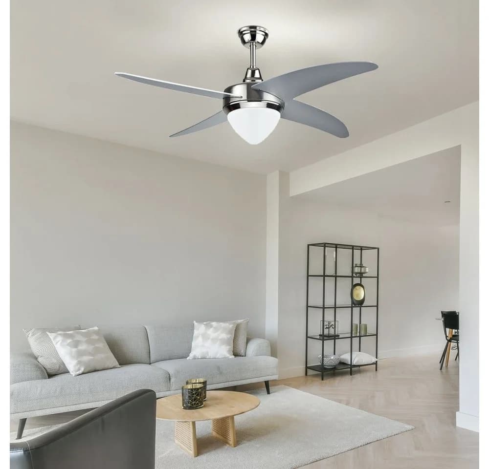 V-TAC Deckenventilator mit LED, Fernbedienung und CCT-Schaltung Silber - Bild 3