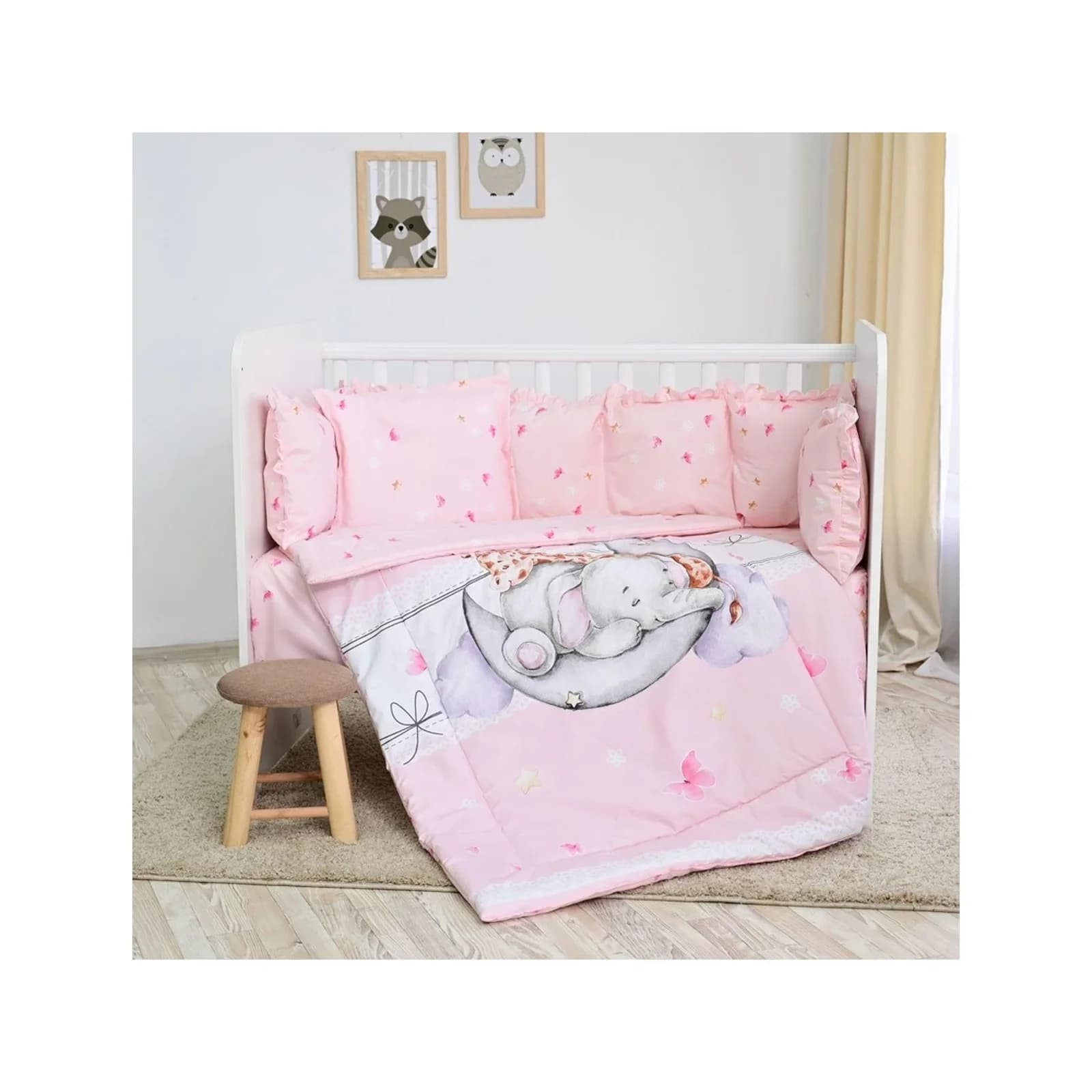Lorelli Babybettwäsche-Set 5-tlg. Pink 100% Baumwolle