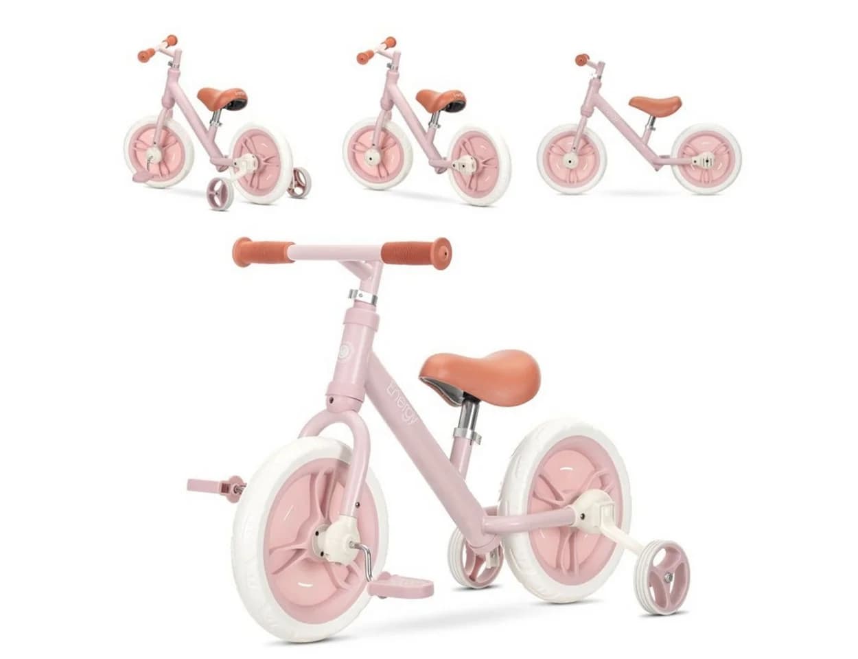 Lorelli Laufrad Energy 2 in 1 Rosa 11 Zoll EVA-Räder höhenverstellbar - Bild 3