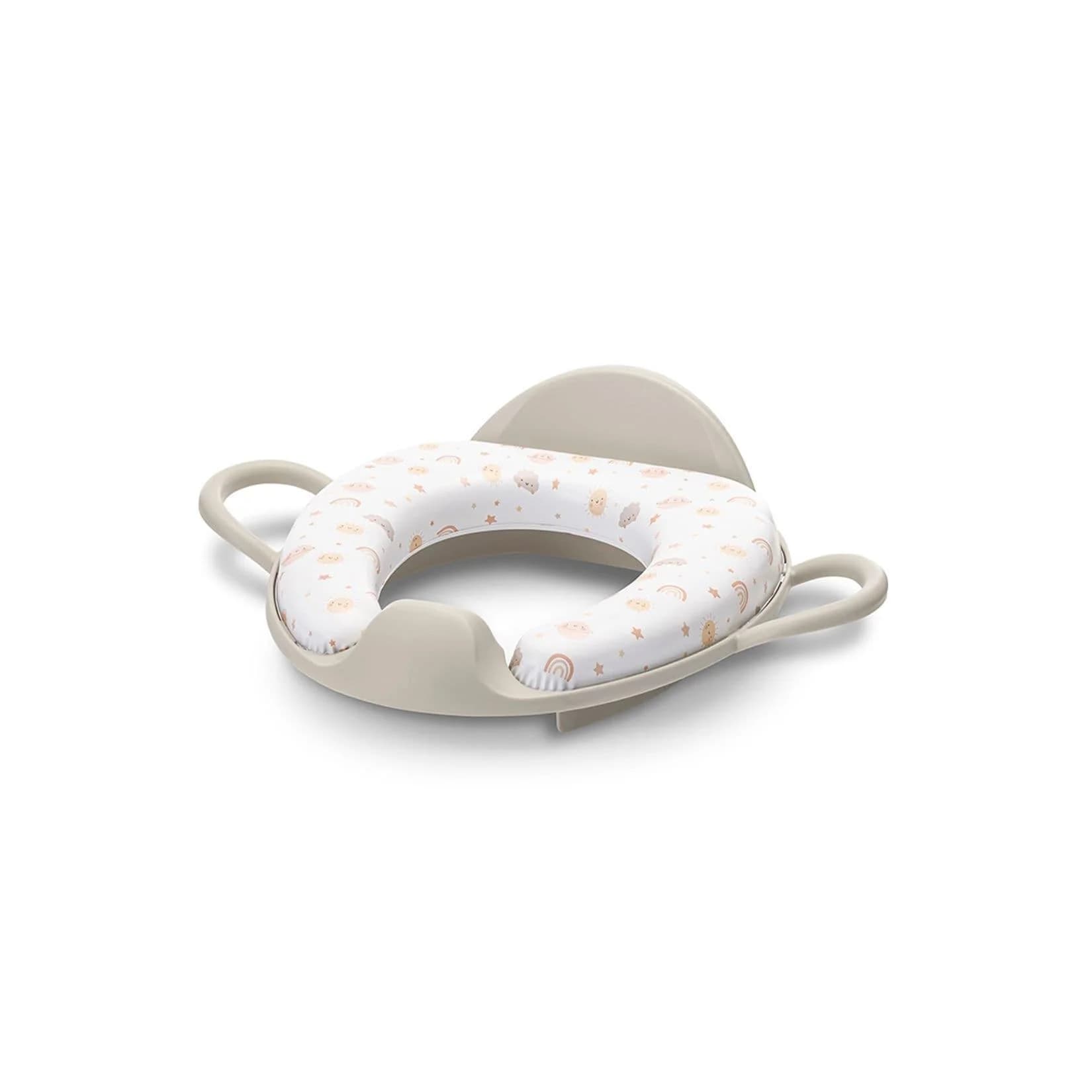 Lorelli Toilettensitz mit Rückenlehne und Handgriffen beige