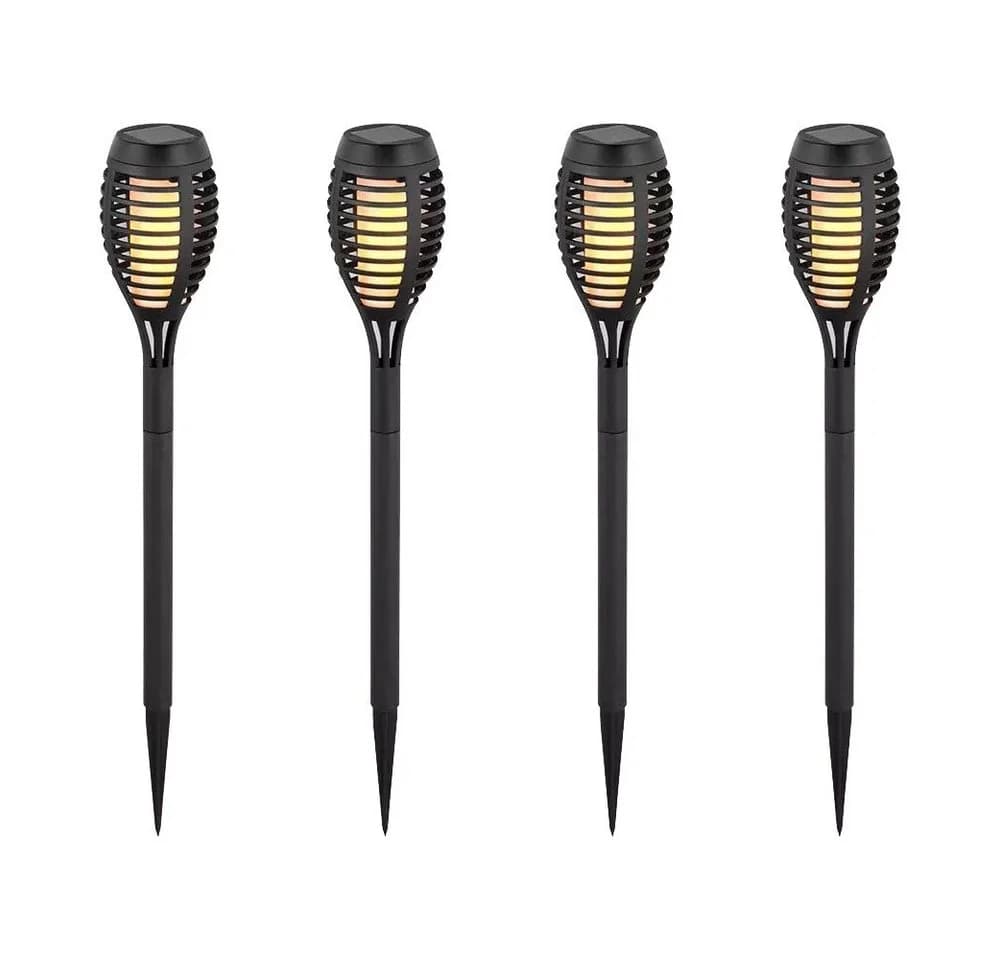V-TAC LED Gartenfackel Warmweiß Solar Feuereffekt 4er Set