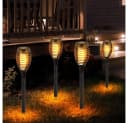 V-TAC LED Gartenfackel Warmweiß Solar Feuereffekt 4er Set Bild 3