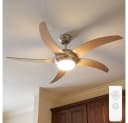 V-TAC Deckenventilator mit Licht 132cm Braun/Silber Bild 2
