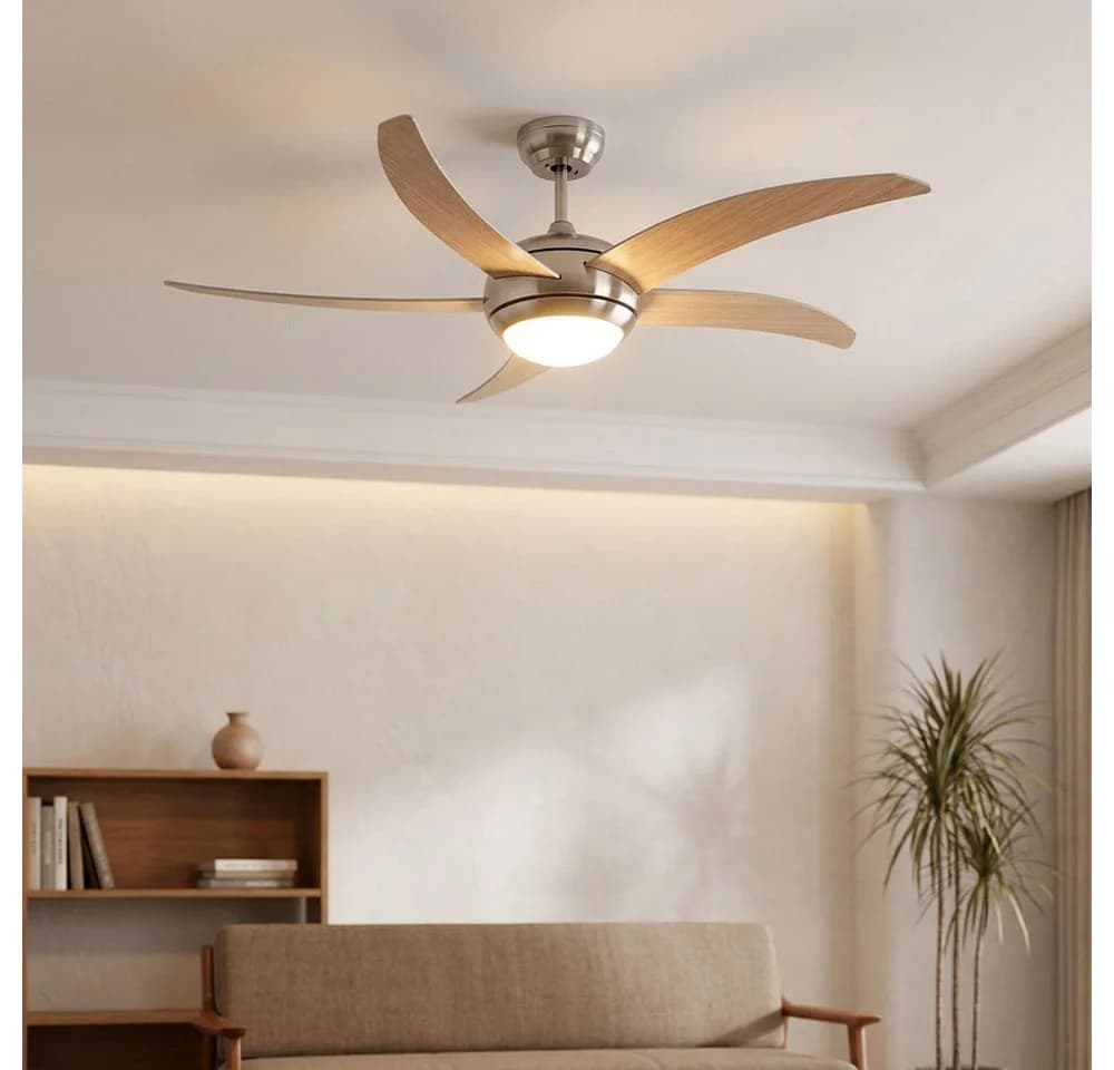 V-TAC Deckenventilator mit Licht 132cm Braun/Silber - Bild 5