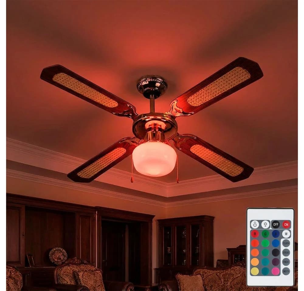 V-TAC Deckenventilator mit RGB-LED Beleuchtung und Fernbedienung - Bild 2