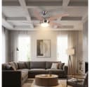 V-TAC Deckenventilator mit LED Licht & Fernbedienung, Silber/Braun Bild 4