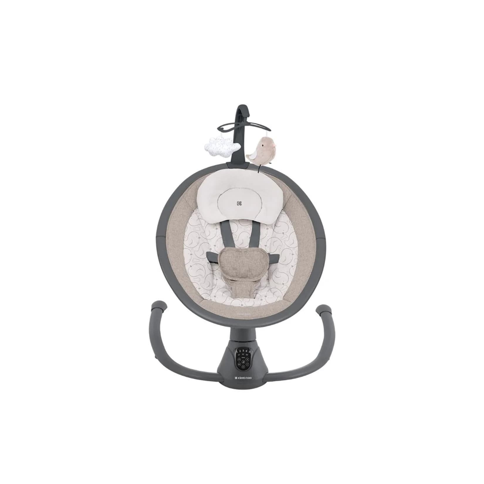 Kikkaboo elektrische Babywippe Twiddle, beige grau