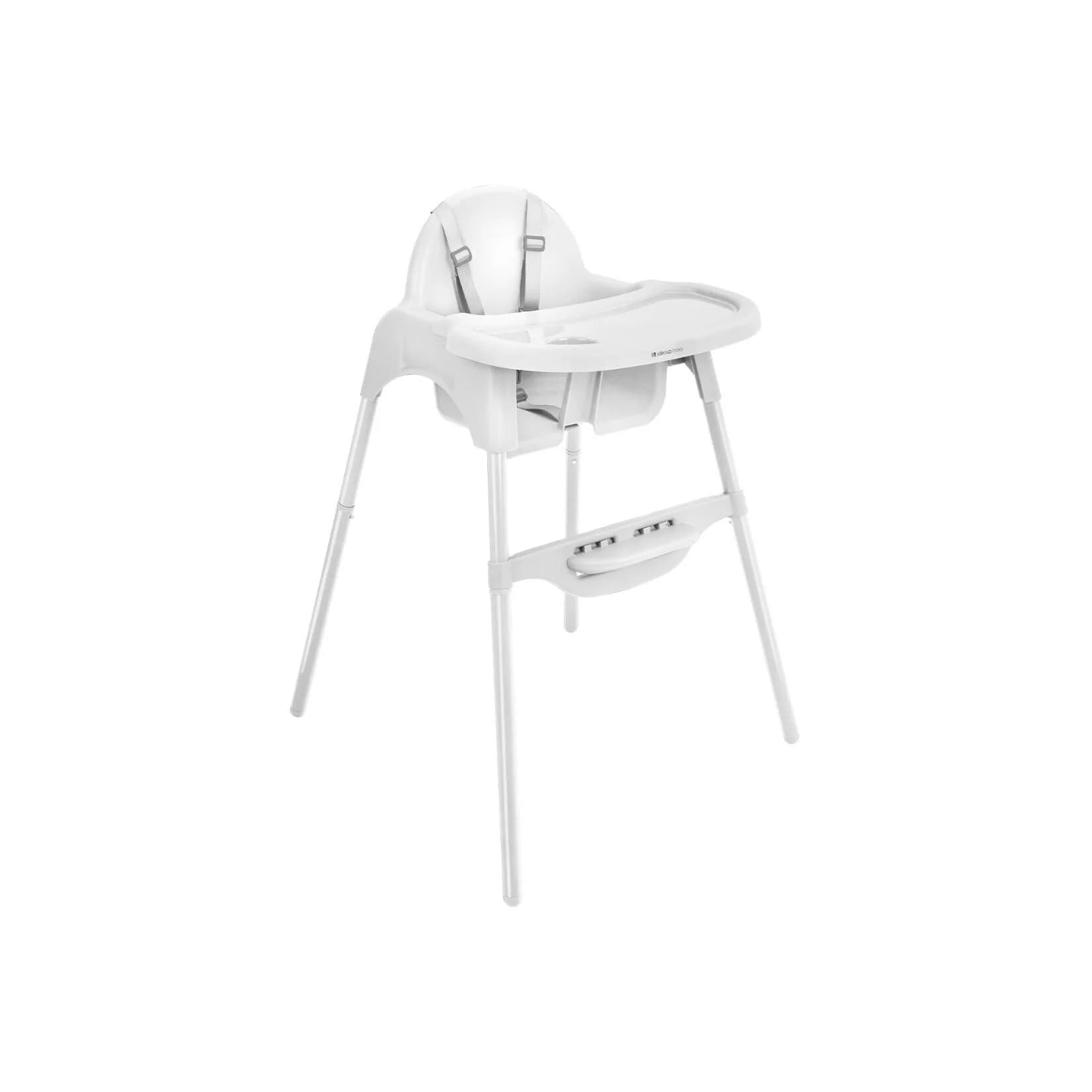 Kikkaboo Kombihochstuhl Jammy 2-in-1 Weiß mit Sicherheitsgurt