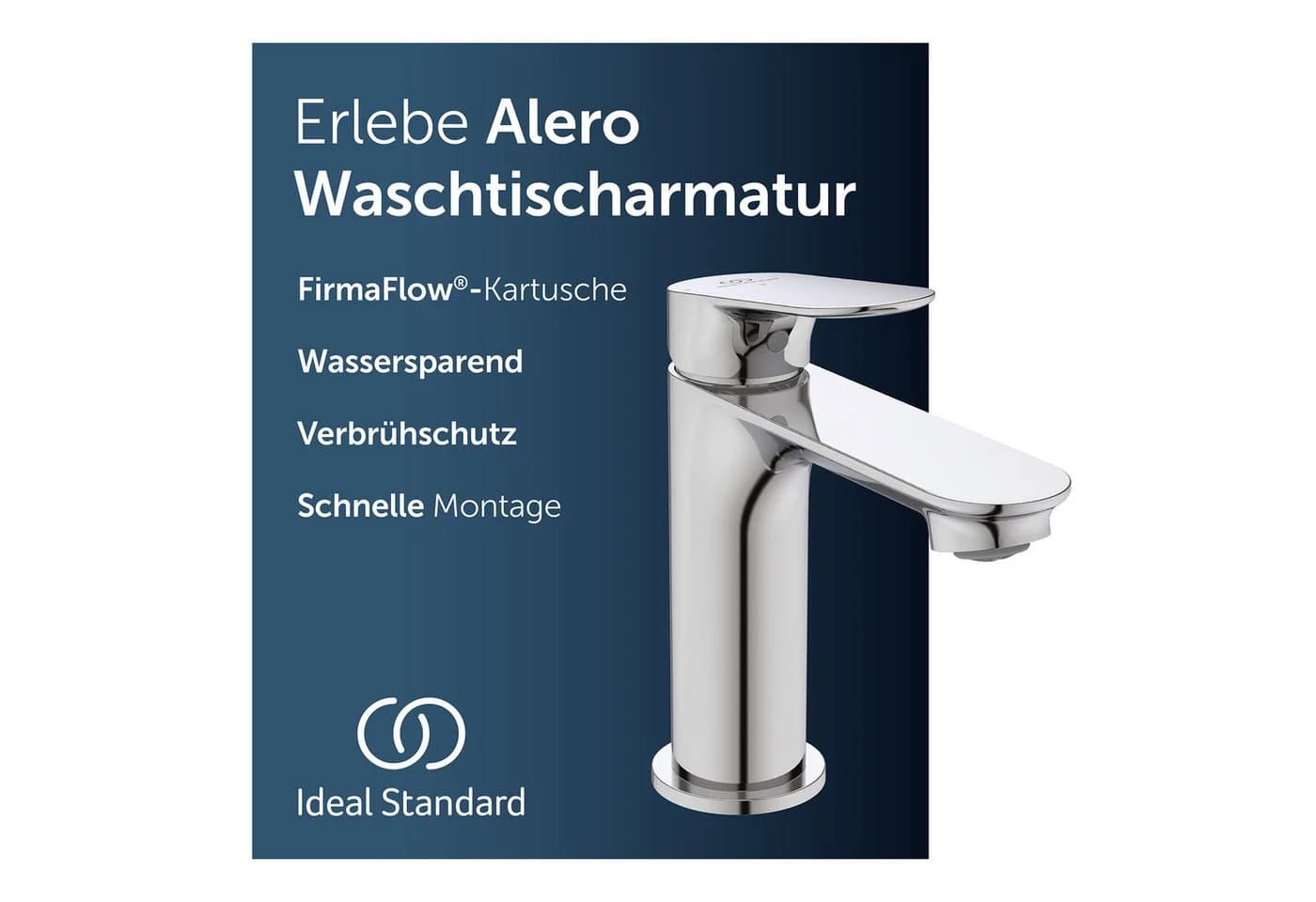 Ideal Standard Waschtischarmatur Aero Silber Modern - Bild 2