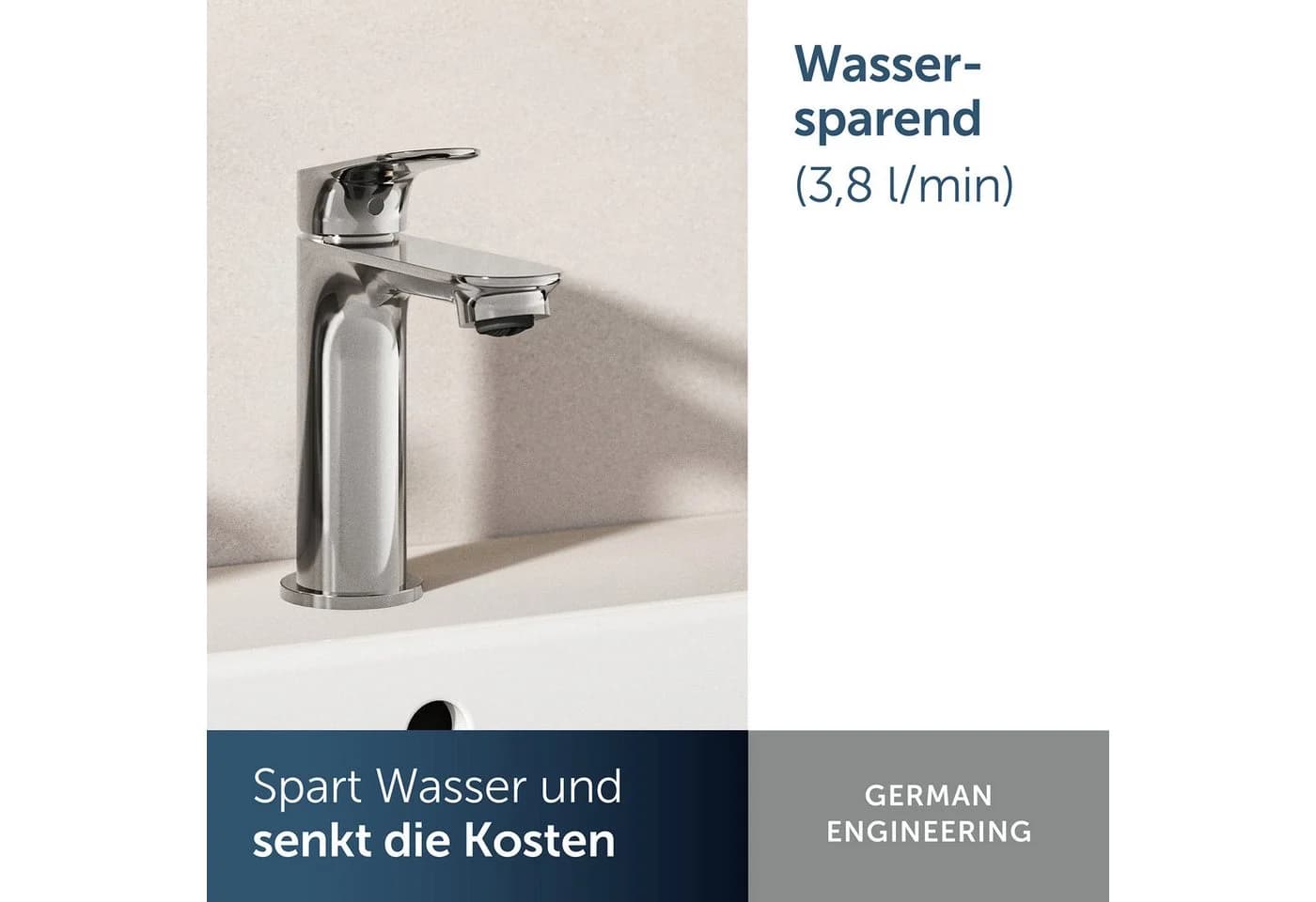 Ideal Standard Waschtischarmatur Aero Silber Modern - Bild 4