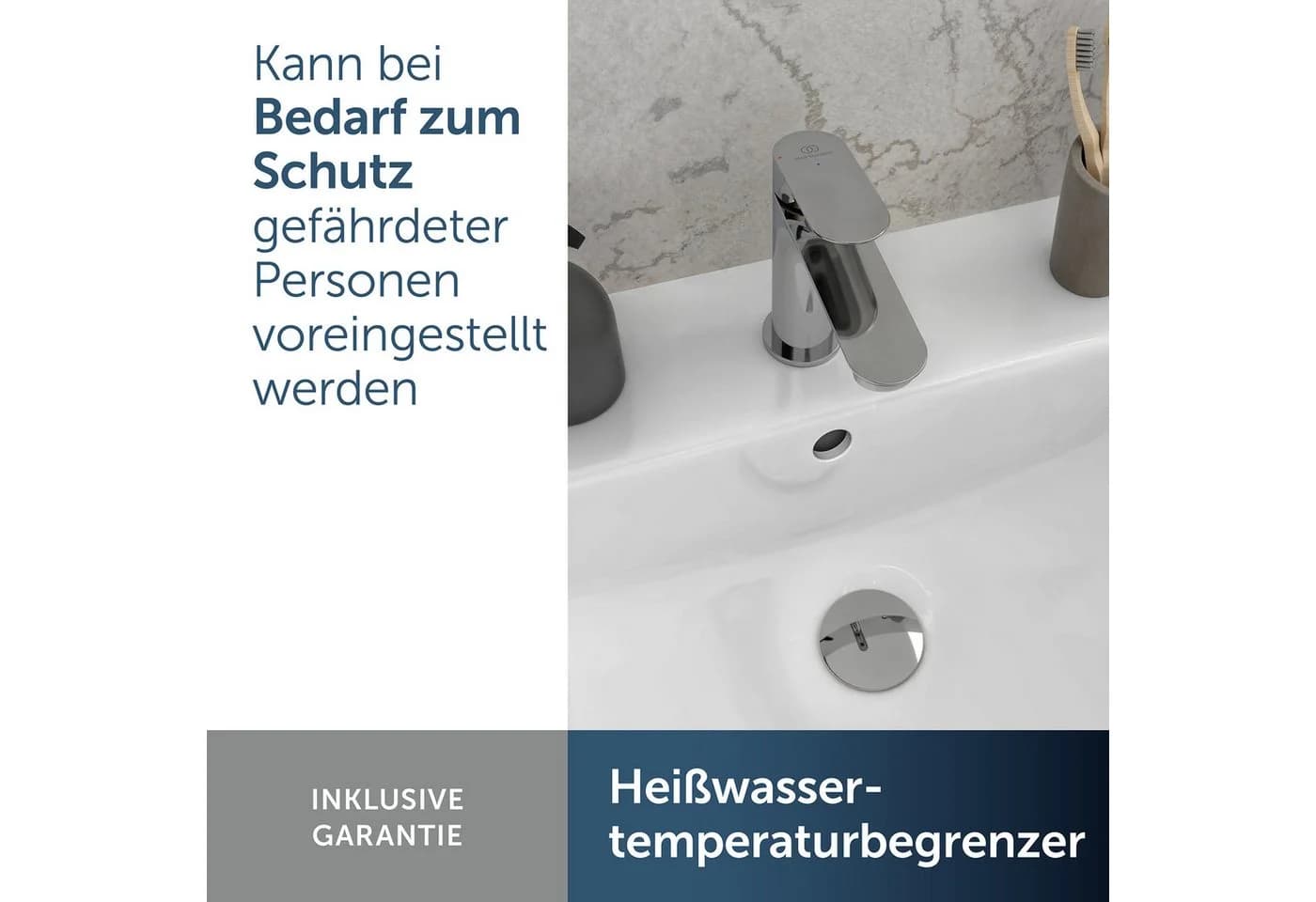 Ideal Standard Waschtischarmatur Aero Silber Modern - Bild 5