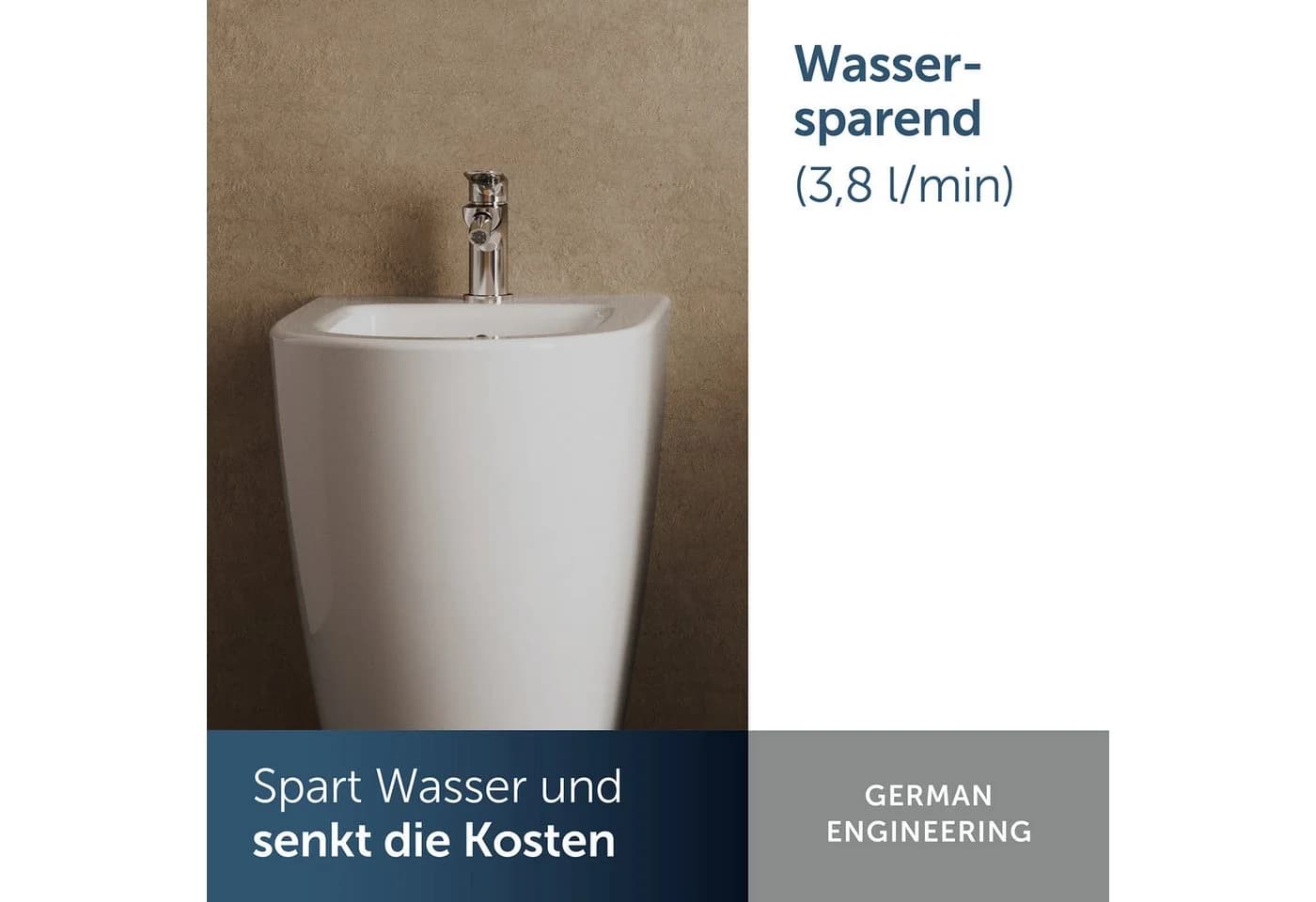 Ideal Standard Bidetarmatur Alero Silber FirmaFlow® Kartusche - Bild 3