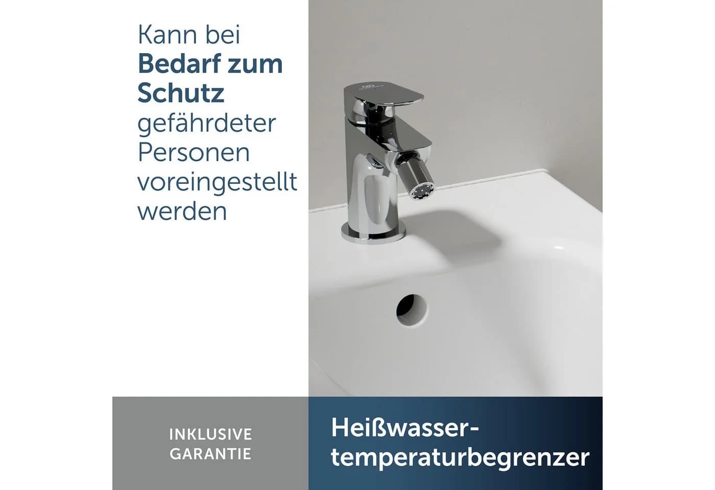 Ideal Standard Bidetarmatur Alero Silber FirmaFlow® Kartusche - Bild 5