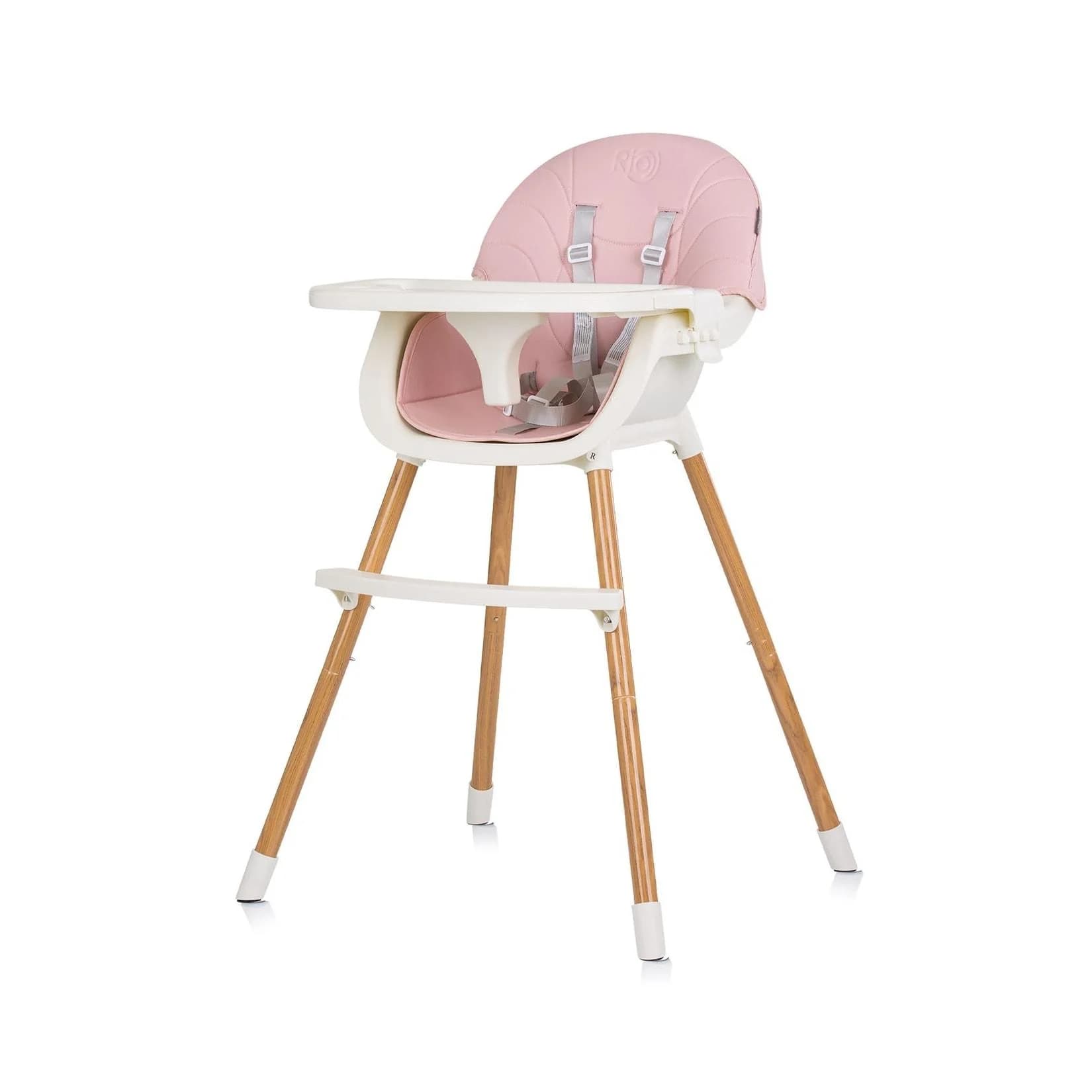 Chipolino Kinderhochstuhl Rio 2 in 1 Rosa mit 5-Punkt-Gurt