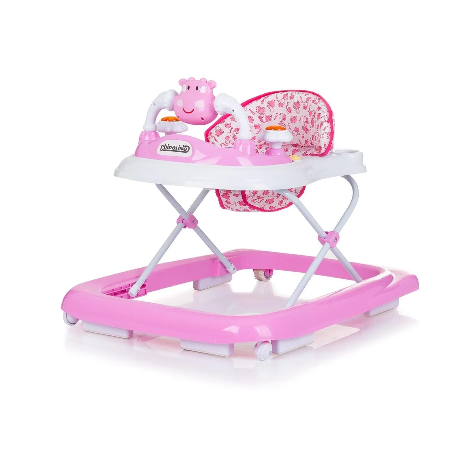 Chipolino Lauflernhilfe Little Cow Rosa Höhenverstellbar mit Musik und Licht