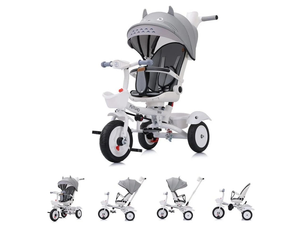 Chipolino Dreirad Futuro 2 in 1 faltbar mit Musik, Licht und Becherhalter - Bild 3