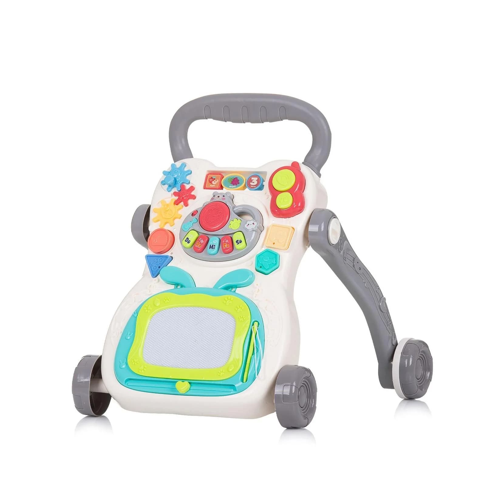Chipolino Lauflernwagen Funny Games Grau - Mit Musik, Telefon, Piano & Zeichenbrett
