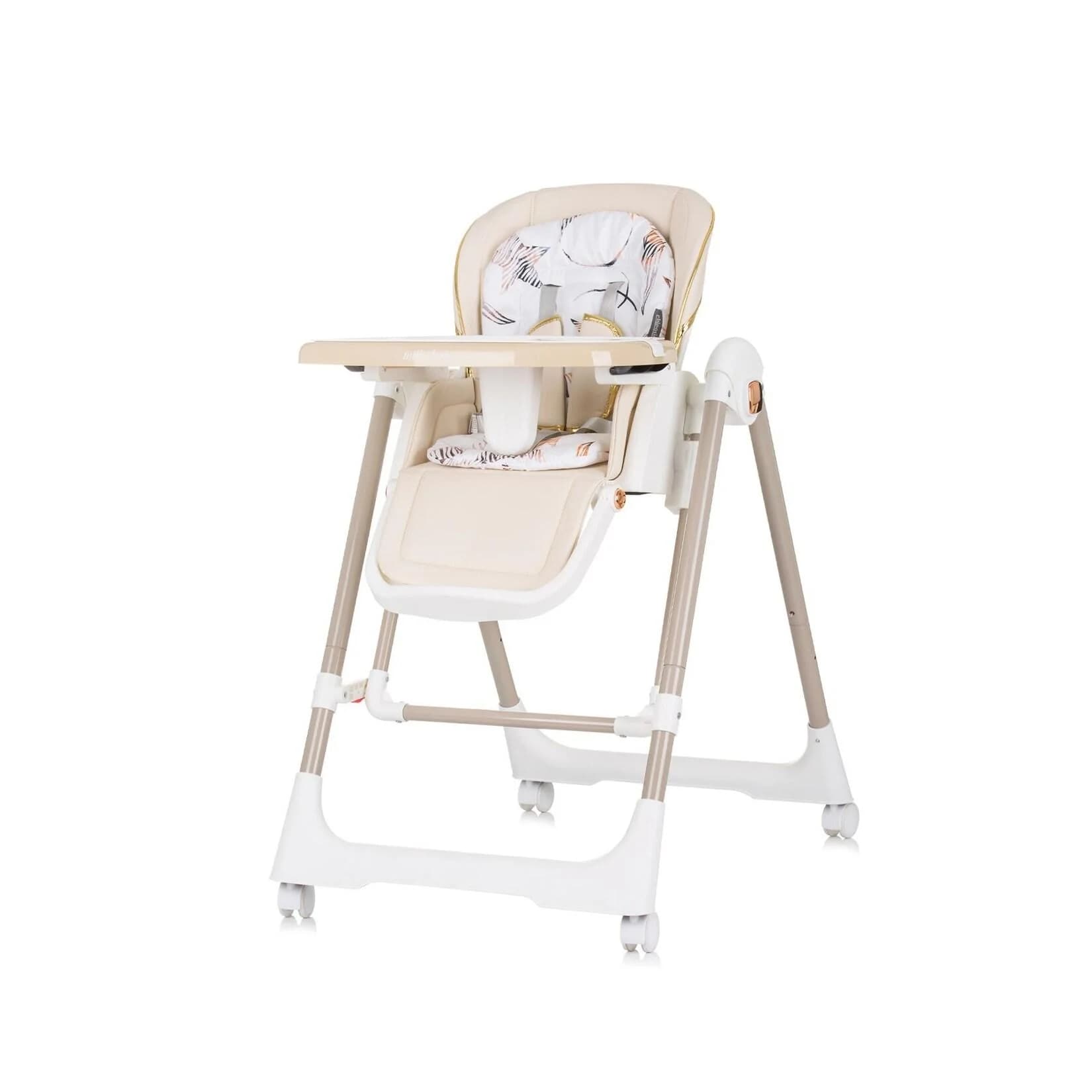 Chipolino Kinderhochstuhl 2 in 1 Milk Shake Beige Braun Verstellbar