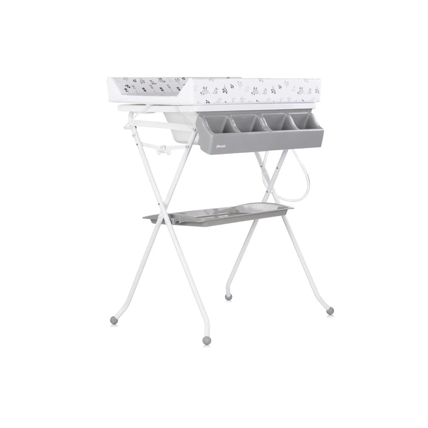 Chipolino Babywanne Wickeltisch 2 in 1 Grau mit klappbarem Ständer