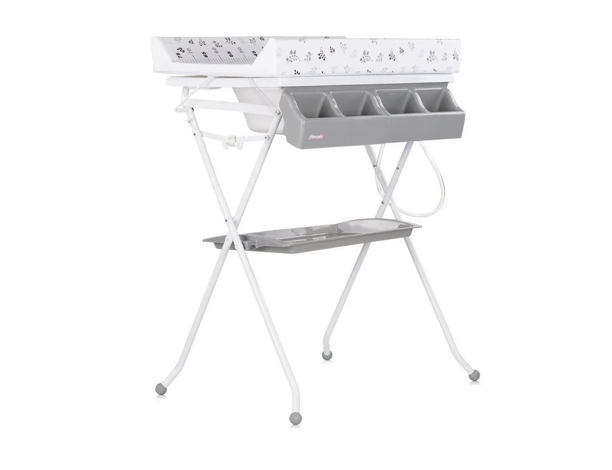 Chipolino Babywanne Wickeltisch 2 in 1 Grau mit klappbarem Ständer - Bild 2