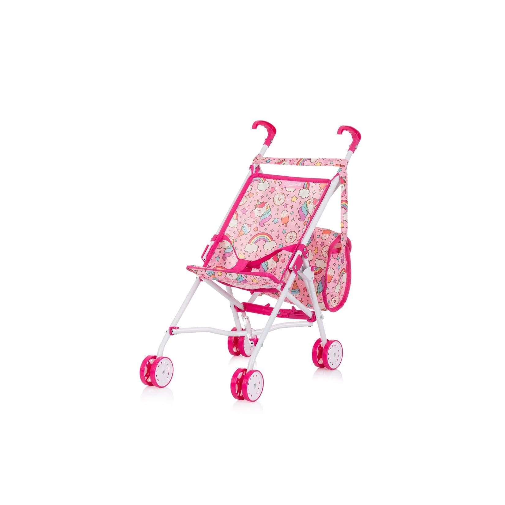 Chipolino Trixy Puppen-Zubehör-Set 3in1 Buggy Hochstuhl Laufstall