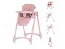 Chipolino Kinderhochstuhl Candy Shop Rosa mit 4 Rädern verstellbar Bild 2