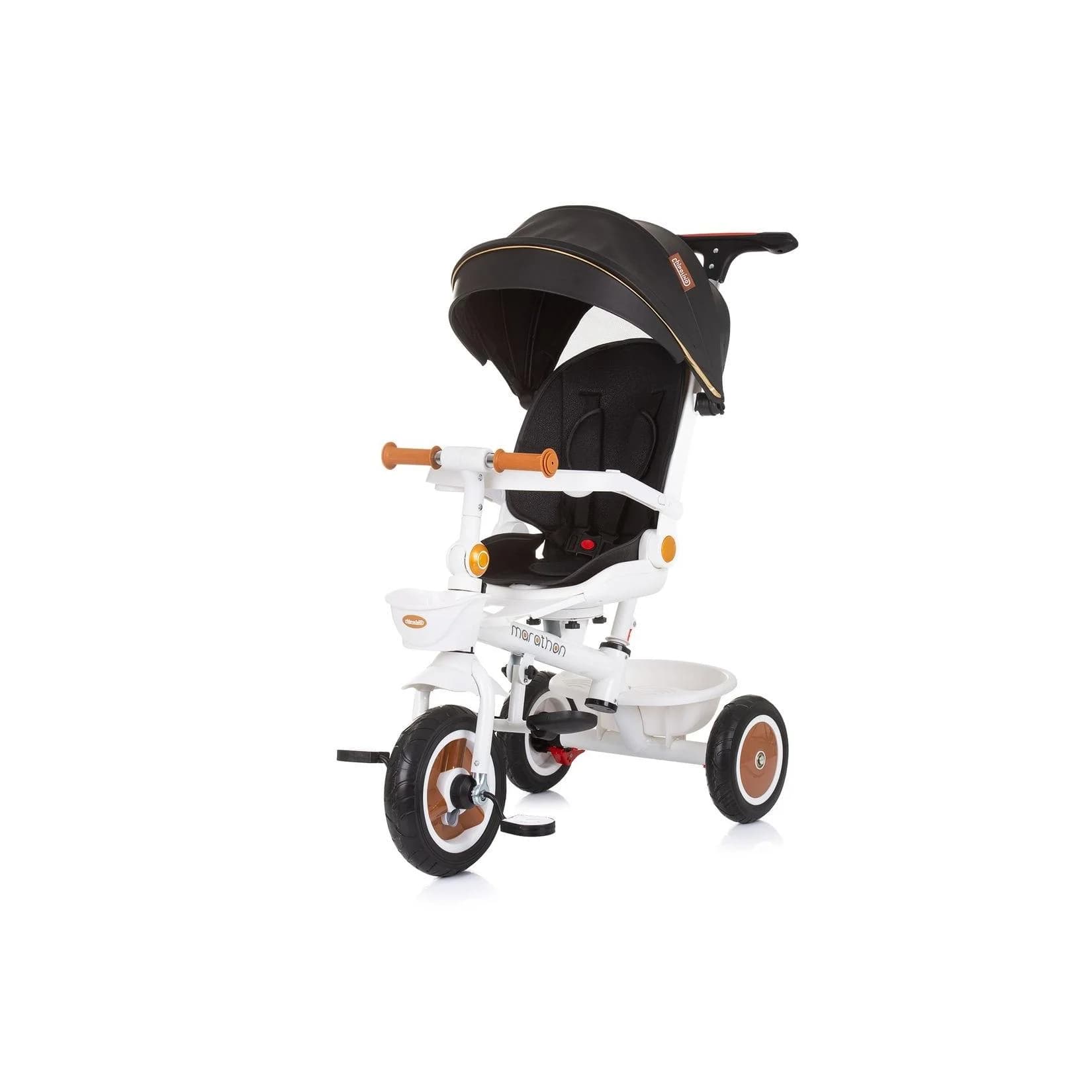 Chipolino Tricycle Marathon 2 in 1 Dreirad Schwarz/Weiss mit Dach