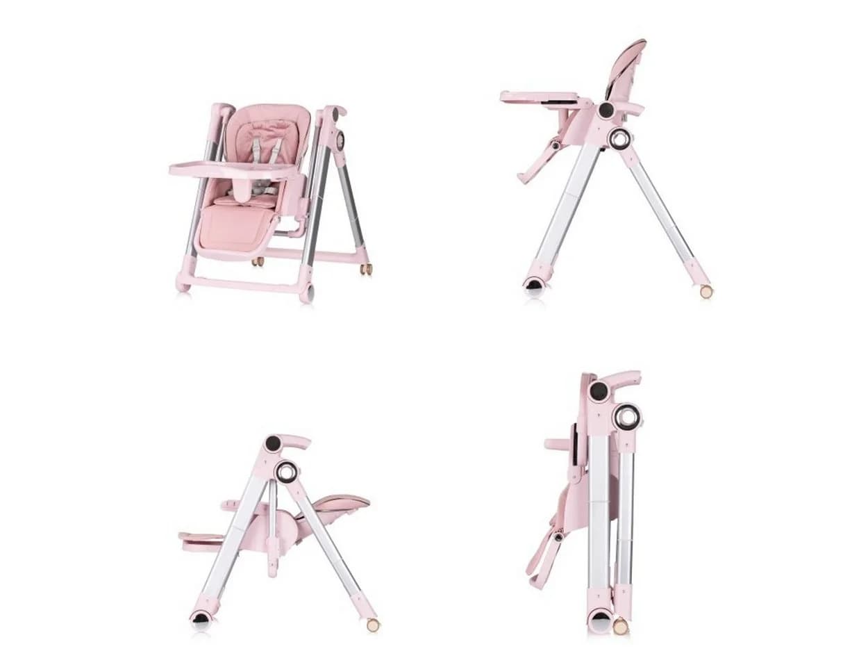 Chipolino Kombihochstuhl 2 in 1 Super Chef Rosa mit Babyschaukel - Bild 5