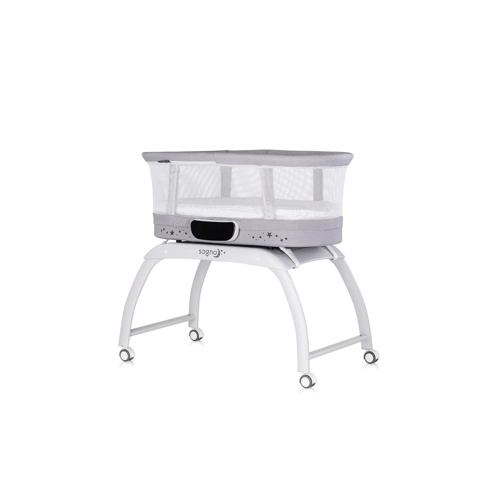 Chipolino Beistellbett Sogno 2 in 1 Spieltisch Fernbedienung Grau