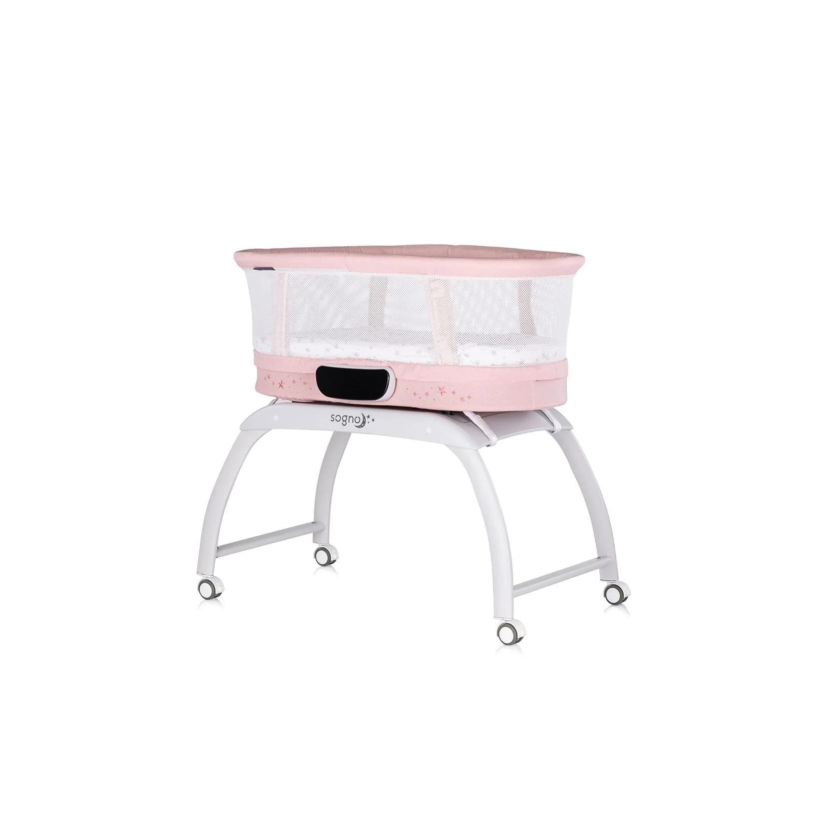 Chipolino Beistellbett Sogno 2 in 1 Spieltisch Fernbedienung Rosa