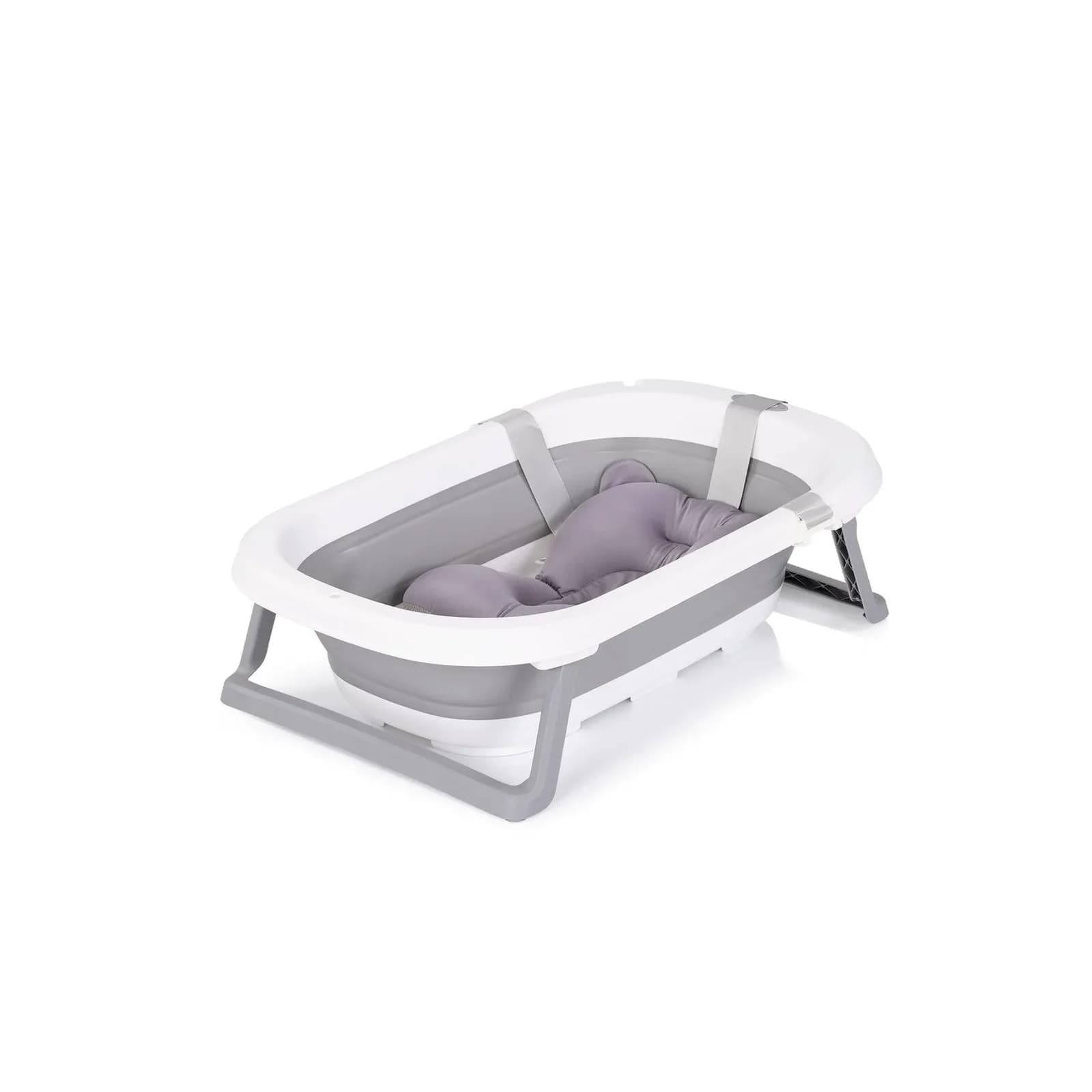 Chipolino Babywanne Isla Grau Faltbar mit Badekissen