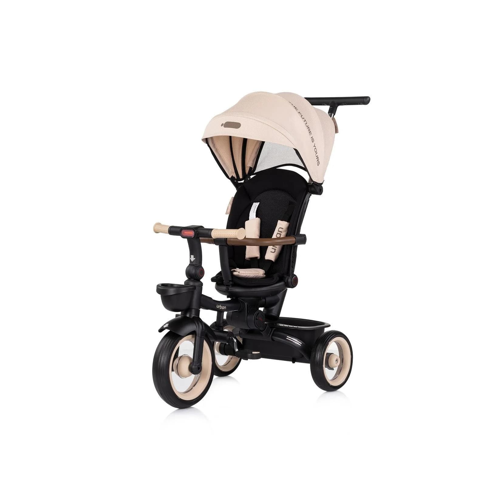 Chipolino Dreirad Tricycle Urban Beige Klappbar