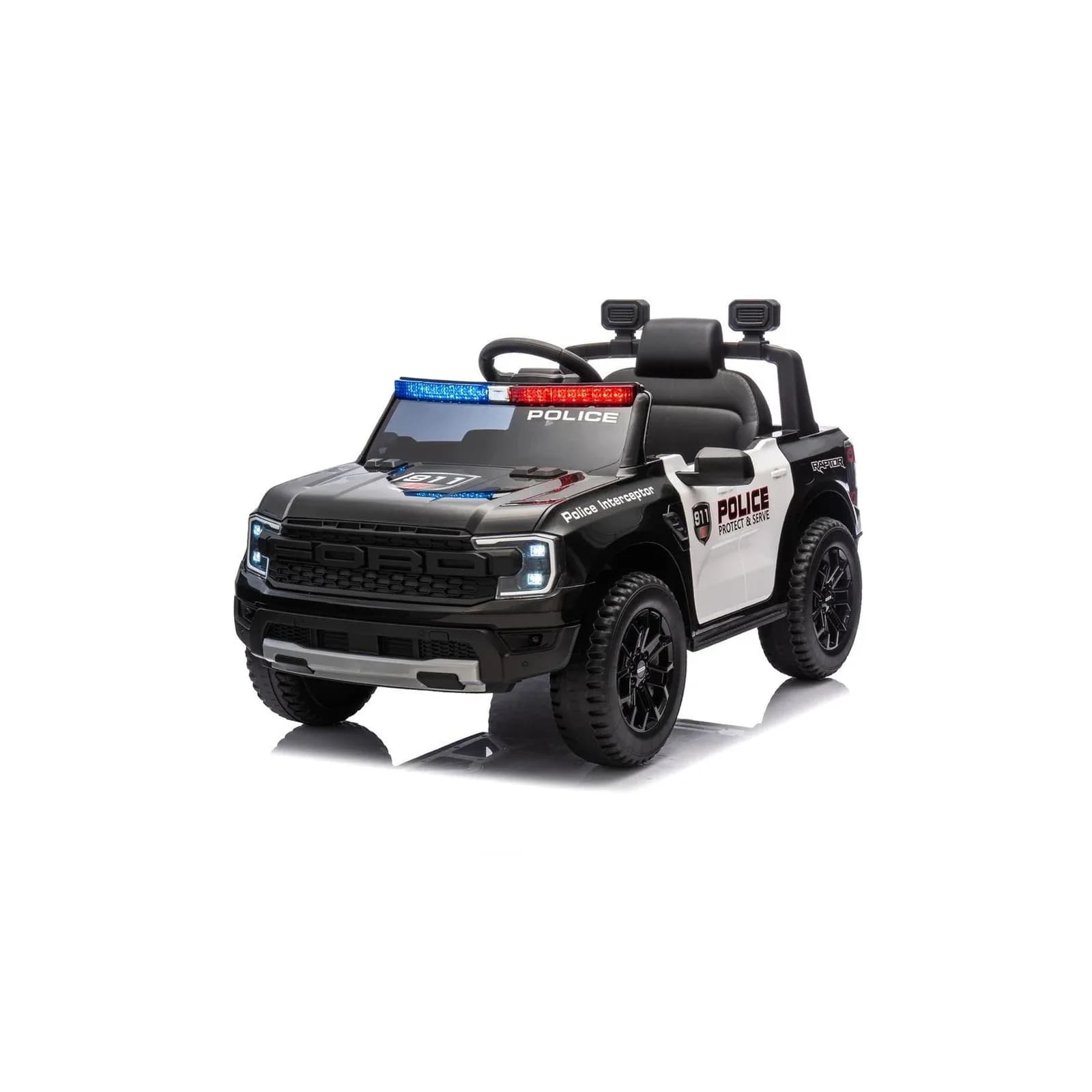 Chipolino Kinder Elektroauto Ford Police Bluetooth Schwarz