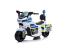 Chipolino Kinder Elektromotorrad Polizei Weiß/Blau 3 Räder Musikfunktion Bild 2