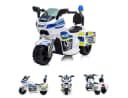 Chipolino Kinder Elektromotorrad Polizei Weiß/Blau 3 Räder Musikfunktion Bild 3