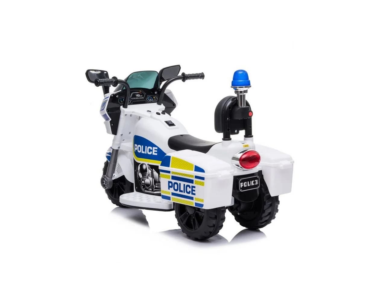 Chipolino Kinder Elektromotorrad Polizei Weiß/Blau 3 Räder Musikfunktion - Bild 5