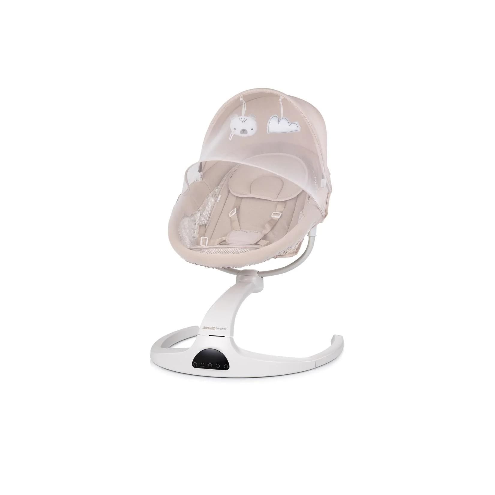 Chipolino Babywippe E-Sway Fernbedienung, Musik Bluetooth Plüschtiere Timer Gurt