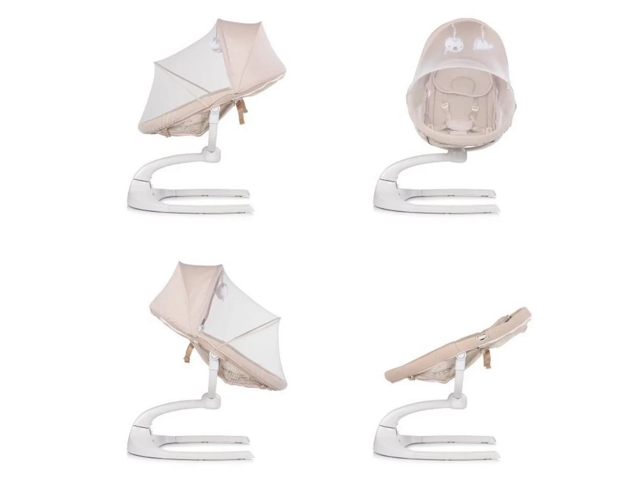 Chipolino Babywippe E-Sway Fernbedienung, Musik Bluetooth Plüschtiere Timer Gurt - Bild 5