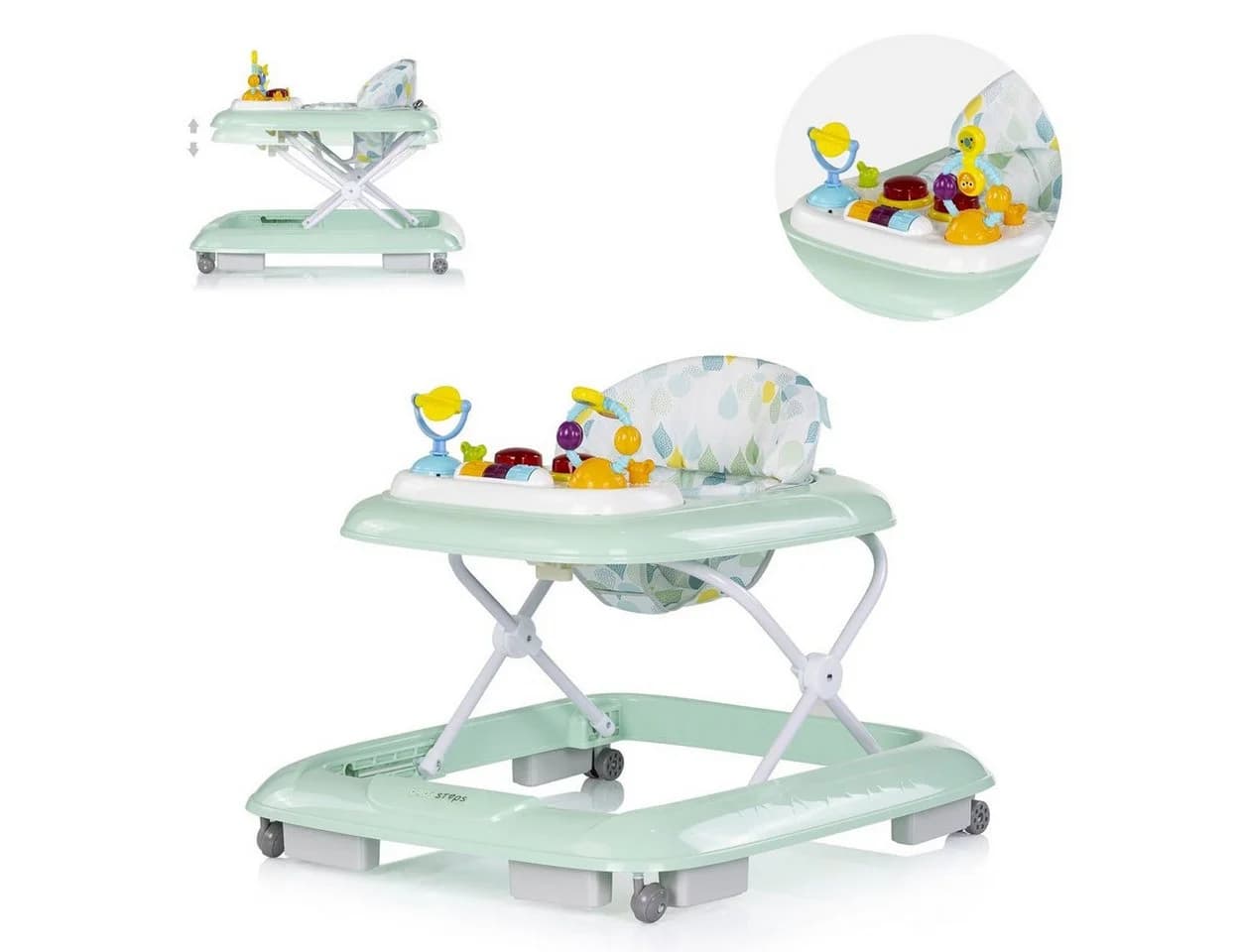Chipolino Lauflernhilfe Baby Steps Musik, Spielpanel Räder Stopper klappbar Licht - Bild 3