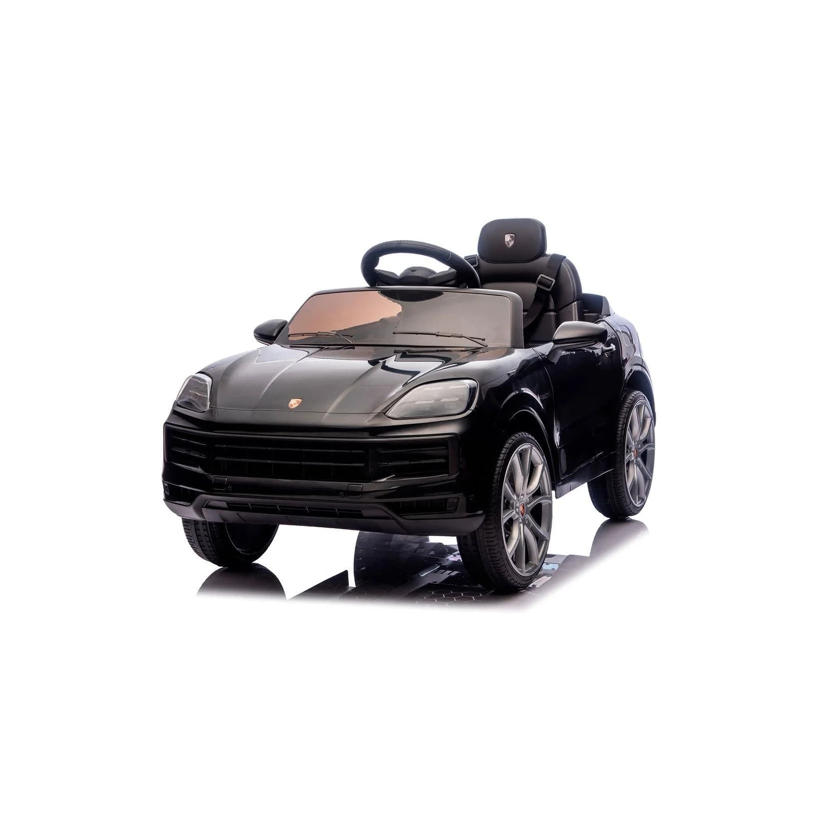Chipolino Kinder Elektroauto Porsche Cayenne Vierradfederung Schwarz