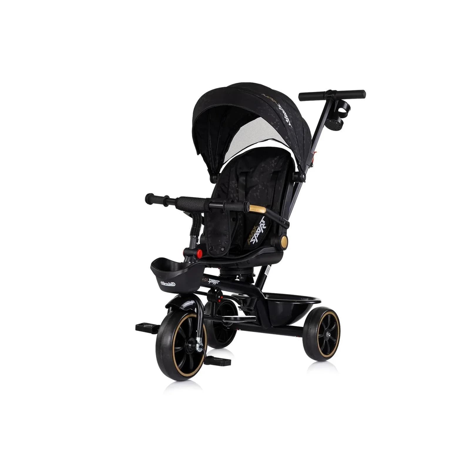 Chipolino Tricycle Max Sport 2 in 1 Dreirad mit Korb schwarz