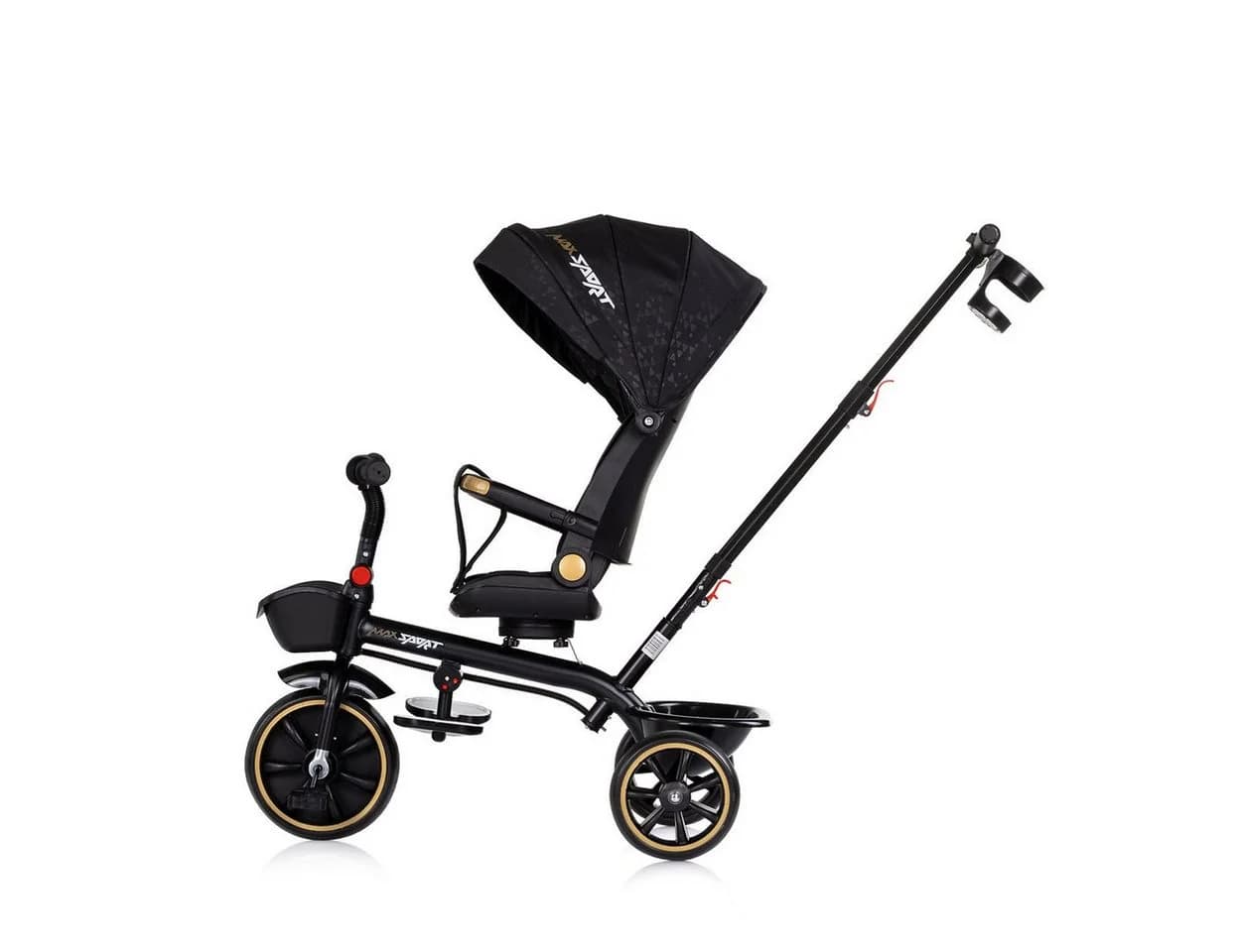 Chipolino Tricycle Max Sport 2 in 1 Dreirad mit Korb schwarz - Bild 4
