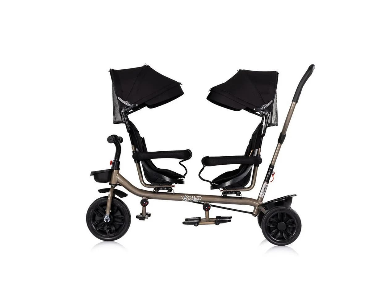 Chipolino Zwillingsdreirad Hip Hop, 2 Sitze, 360° drehbar, black - Bild 5