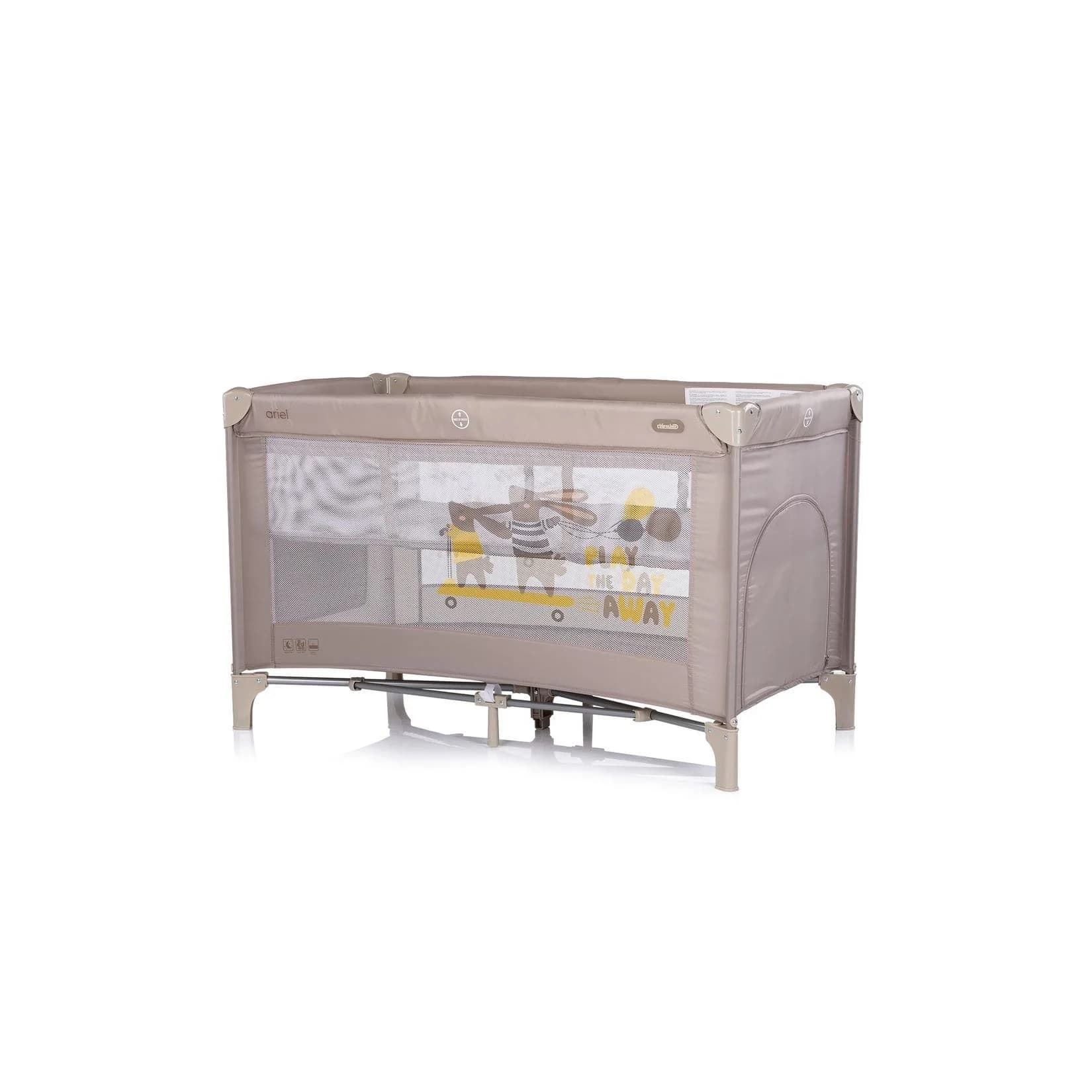 Chipolino Reisebett Ariel mit Tragetasche beige/braun