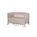 Chipolino Reisebett Relax Leinen Beige/Braun mit Rädern & Tasche Bild 1
